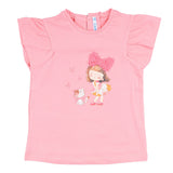 Mayoral Pink Graphic Print T-Shirt Set