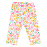 Mayoral Ivory & Pink Floral Cotton Jersey Leggings Set