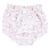 Mayoral Pink All Over Teddy Bear & Heart Print
