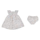 Mayoral Beige All Over Teddy Bear & Heart Print