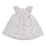 Mayoral Beige All Over Teddy Bear & Heart Print