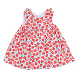 Mayoral Red Strawberry Print Cotton Dress