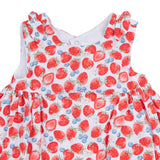 Mayoral Red Strawberry Print Cotton Dress