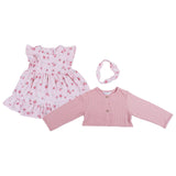 Mayoral Pink Cotton Fruit Print Dress Set