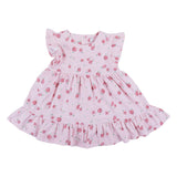 Mayoral Pink Cotton Fruit Print Dress Set