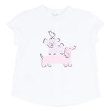 Mayoral White & Lilac Puppy Graphic Tracksuit