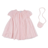 Mayoral Pink Tulle Dress & Cherry Bag