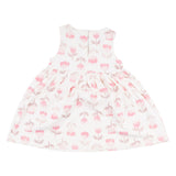 Mayoral Beige Floral Dress & Pink Cardigan Set