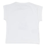 Mayoral Ivory Cotton T-Shirt With Girl Motif
