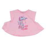 Mayoral Pink Wild Flower Graphic Print Crop Top