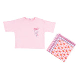 Mayoral Pink T-Shirt With Printed Scarf