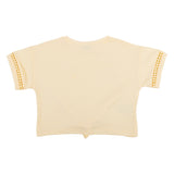 Mayoral Lime Tie Front T-Shirt With Pretty Sleeves