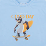 Myaoral Light Blue Graphic Print T-Shirt