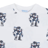 Mayoral White Robot Print T-Shirt