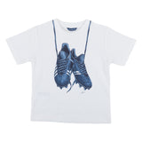 Mayoral Ivory T-Shirt With Blue Football Boots Print