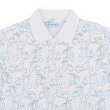 Mayoral White Scooter Print Polo T-Shirt