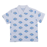Mayoral White Tropical Theme Polo T-Shirt