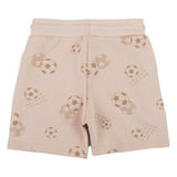 Mayoral Beige Football Print Drawstring Shorts