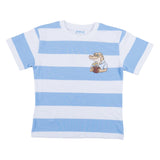 Mayoral White And Blue Striped Trousers And T-Shirt Set