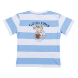 Mayoral White And Blue Striped Trousers And T-Shirt Set