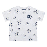 Mayoral White And Navy Printed Knit Set