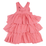 Mayoral Pink Bow Front Organza 3 Layers Dress