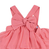Mayoral Pink Bow Front Organza 3 Layers Dress