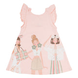 Mayoral Pink Graphic Jersey Dress