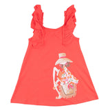 Mayoral Red Fashion Print Cotton Jersey Dress