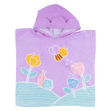 Mayoral Lilac Purple Flowers & Bees Poncho Towel