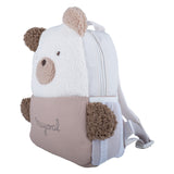 Mayoral Beige Boucle Teddy Bear Backpack