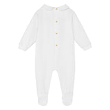 Versace White Laurel Crest Graphic Sleepsuit