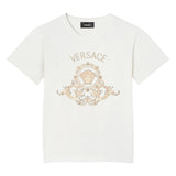 Versace White Medusa Hall Crest Graphic Print T-Shirt