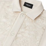 Versace Beige Shirt With Whisper Barocco Trims