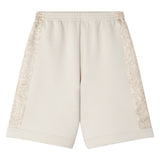 Versace Beige Jersey Shorts With Whisper Barocco Trims
