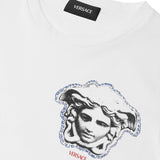 Versace White T-Shirt With Medusa Logo