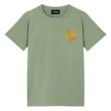 Versace Green T-Shirt With Gold Medusa Logo Print