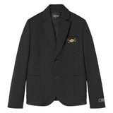 Versace Black Logo Detail Blazer
