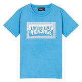 Versace Blue Contrast Logo T-Shirt