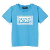 Versace Blue Contrast Logo T-Shirt