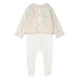 Versace Ivory & Beige Whisper Barocco Babygrow