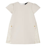 Versace Beige Milano Jersey Dress With Whisper Barocco Trims