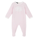 Versace Pink Medusa Varsity Graphic Print Sleepsuit
