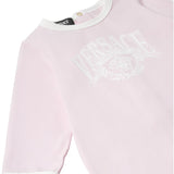 Versace Pink Medusa Varsity Graphic Print Sleepsuit
