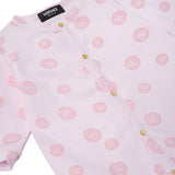 Versace Pink Medusa Dots All-Over Print Sleepsuit