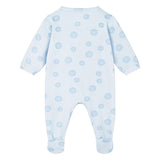 Versace Blue Medusa Dots All-Over Print Sleepsuit
