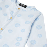 Versace Blue Medusa Dots All-Over Print Sleepsuit