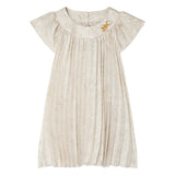 Versace Beige Whisper Barocco Pleated Dress