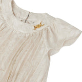 Versace Beige Whisper Barocco Pleated Dress