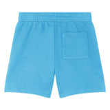 Versace Blue Cotton Jersey Shorts With Logo